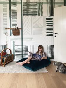 Behang Patchwork Rol Green