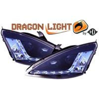 Koplampen passend voor + DRL passend voor Ford Focus 1998-01/2002 zwart 1415785