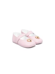 Versace Kids ballerines à plaque cœur - Rose