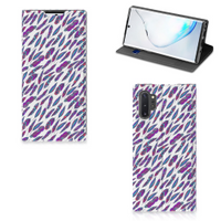 Samsung Galaxy Note 10 Plus Hoesje met Magneet Feathers Color - thumbnail
