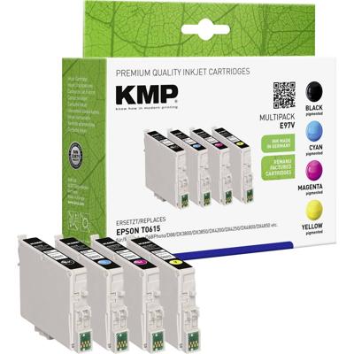 KMP Inktcartridge vervangt Epson T0611, T0612, T0613, T0614 Compatibel Combipack Zwart, Cyaan, Magenta, Geel E97V 1603,0005