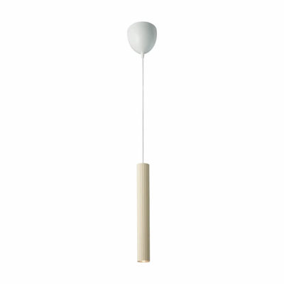 Hanglamp Beige smal ribbel Vico metaal gu10 led