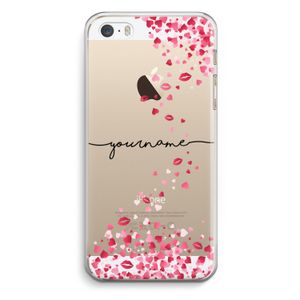 Hartjes en kusjes: iPhone 5 / 5S / SE Transparant Hoesje