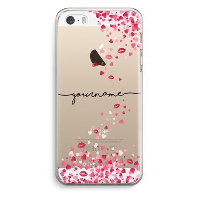 Hartjes en kusjes: iPhone 5 / 5S / SE Transparant Hoesje