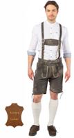 Lederhose Stone Grey Heren Echt Leer