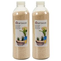 2x pakjes hobby/decoratiezand beige 1,5 kg