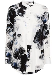 Alexander McQueen chemise Chiaroscuro à fleurs - Blanc