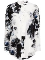 Alexander McQueen chemise Chiaroscuro à fleurs - Blanc - thumbnail