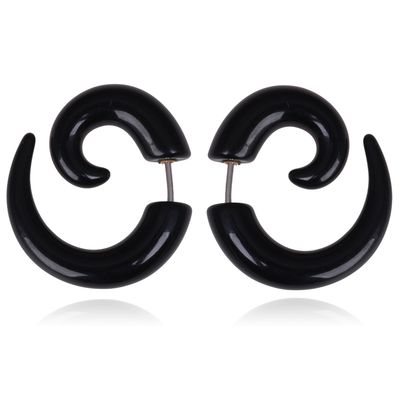 Tribal Bone stud oorbellen Zwart