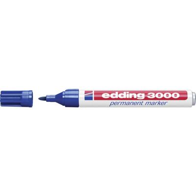 Edding Permanentmarker 4-3000-1-1003 Permanent marker Blauw Watervast: Ja