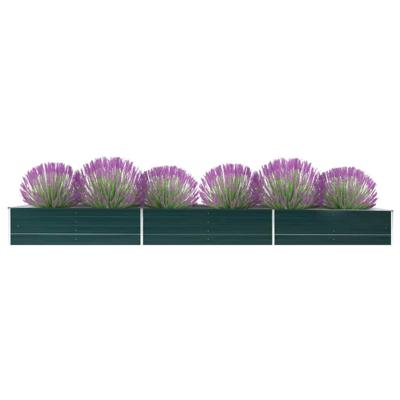 Plantenbak verhoogd 480x80x45 cm gegalvaniseerd staal groen