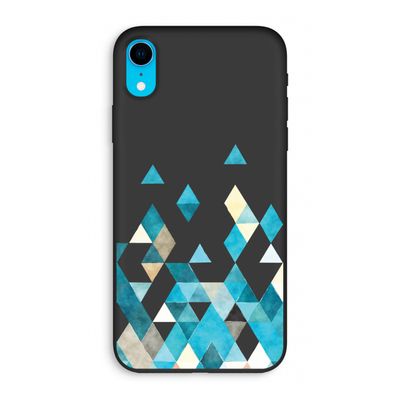 Gekleurde driehoekjes blauw: iPhone XR Biologisch afbreekbaar hoesje