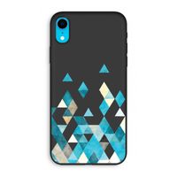 Gekleurde driehoekjes blauw: iPhone XR Biologisch afbreekbaar hoesje