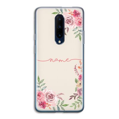 Rozen: OnePlus 7 Pro Transparant Hoesje