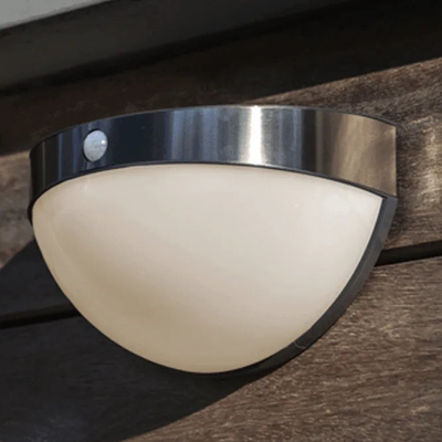 Solar buitenlamp met sensor led &apos;Bubble&apos; bewegingssensor led 4000k helder wit 21 cm