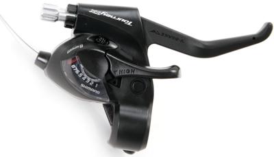 SHIMANO versteller (rechts) met remhendel 8 speed tourney st-tx800 2 vingers zwart
