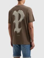 Pure Path Brushstroke Initial T-Shirt Heren Bruin - Maat XS - Kleur: Bruin | Soccerfanshop