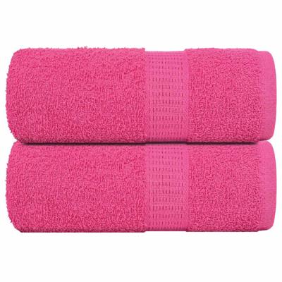 VidaXL Gastendoekjes 2 st 30x50 cm 360 g/m² 100% katoen roze