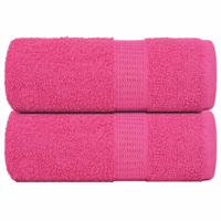 VidaXL Gastendoekjes 2 st 30x50 cm 360 g/m² 100% katoen roze