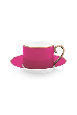 Pip Studio Pip Chique Cappuccino Kop & Schotel Roze