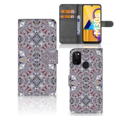 Samsung Galaxy M21 | M30s | Bookcase | Flower Tiles