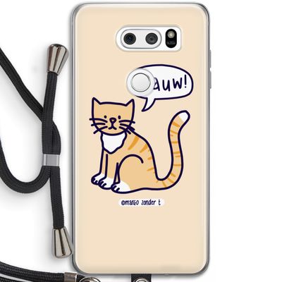Miauw: LG V30 Transparant Hoesje met koord