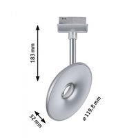 Paulmann Spot Sphere 230V-railsysteem lamp URail LED Chroom (mat) - thumbnail