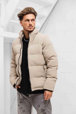 Project X Paris Yoke Down Winterjas Heren Beige - Maat L - Kleur: Beige | Soccerfanshop