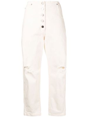 Rachel Comey jean cigarette à effet usé - Blanc Rachel Comey jean cigarette à effet usé - Blanc