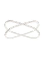 ALINKA bague deux doigts KATIA DUO ne or blanc 18c ornée de diamants - Argent