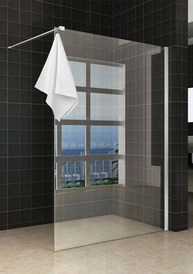 Saqu inloopdouche met helder glas incl. handdoekhouder 120x200cm Chroom