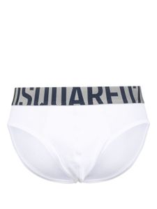 DSQUARED2 logo-tape elasticated briefs - Blanc