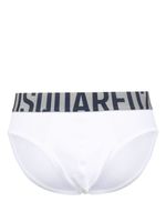 DSQUARED2 logo-tape elasticated briefs - Blanc - thumbnail