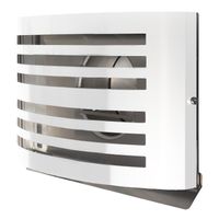 PREMIUM LINE design gevelkap -ALFA- Ø125mm - grofmazig gaas - WIT RAL9010