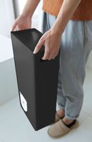 Yamazaki Toilettenpapierständer gross TOWER Zwart Roestvrijstaal Organizer voor badkamer - thumbnail