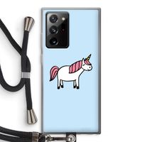 Eenhoorn: Samsung Galaxy Note 20 Ultra / Note 20 Ultra 5G Transparant Hoesje met koord