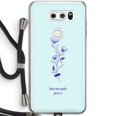 Bloom with grace: LG V30 Transparant Hoesje met koord