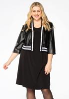 Yoek Jacket cropped LEATHER | Zwart | Maat 46