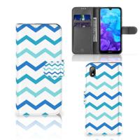 Huawei Y5 (2019) | Telefoon Hoesje | Zigzag Blauw Huawei Y5 (2019) | Telefoon Hoesje | Zigzag Blauw