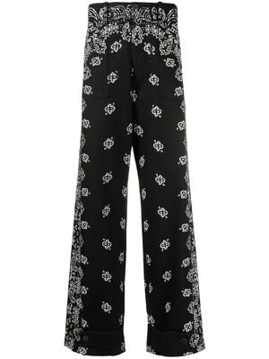 AMIRI pantalon à imprimé cachemire - Noir