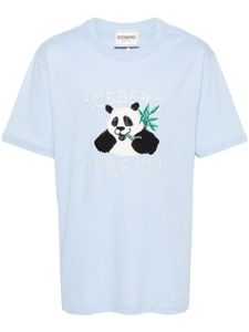 Iceberg t-shirt en coton à logo brodé - Bleu