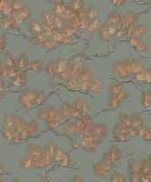 Dutch Wallcoverings Wall Fabric/Bs1 Pine Tree Green - Groen