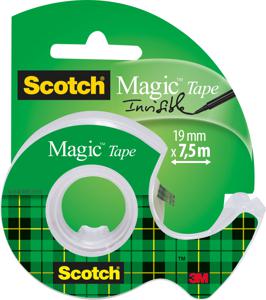 Scotch plakband Magic Tape, ft 19 mm x 7,5 m, blister met dispenser