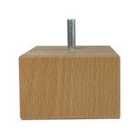 Houten vierkanten meubelpoot 5 cm (M8) - thumbnail