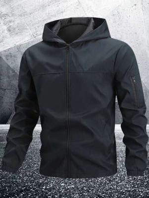 Bon&Bon Manfinity Homme Men's Blue Zippered Hoodie Jacket - Regular Fit Dark Grey / L