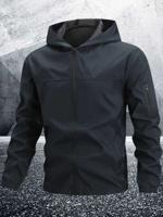 Bon&Bon Manfinity Homme Men's Blue Zippered Hoodie Jacket - Regular Fit Dark Grey / L