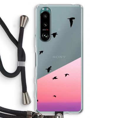 Fly away: Sony Xperia 5 III Transparant Hoesje met koord