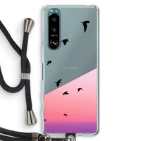Fly away: Sony Xperia 5 III Transparant Hoesje met koord