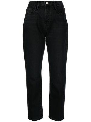 FRAME jean fuselé à taille haute - Noir