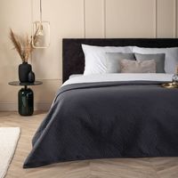 Bedsprei Ultrasonic Prisma - Antraciet - 250x260 cm van Fresh and Co materiaal: Microvezel - Dekbed-Discounter.nl